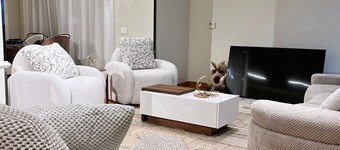 Soothing 3-bedroom apartment with AC in charming Giza Governorate
