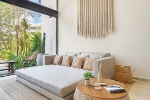 Living area - Stylish Stay at Mistiq Temple Fast WiFi Chic Vibes (TULUM)