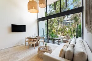 Living area - Stylish Stay at Mistiq Temple Fast WiFi Chic Vibes (TULUM)