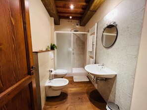 Regadera, secadora de cabello, toallas 