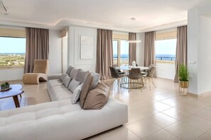 TV, fireplace - Spacious Villa Melissa | Private Pool & Views (Hersonissos)