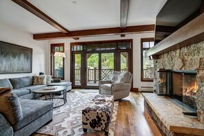 TV, fireplace - Platinum 3BR Beaver Creek Condo | Ski-in/Ski-out (Avon)