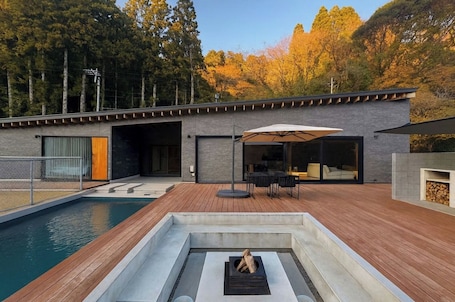Outdoor dining. Limited to one group per day equipped with sauna / Kimitsu City Chiba