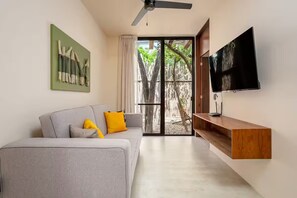 Living area - Loft Bohemio con Alberca en Rooftop y WiFi Rápido (Tulum)