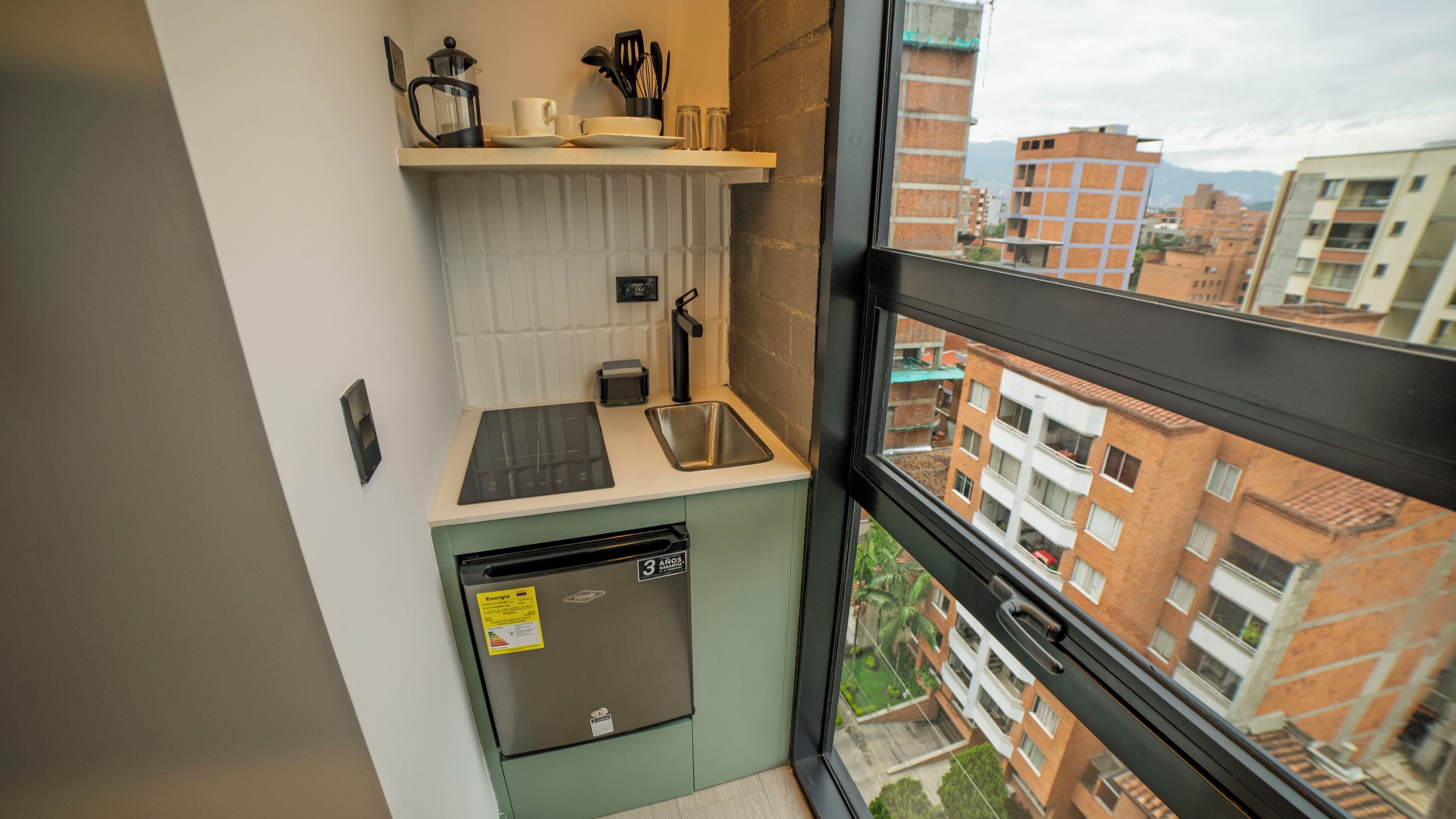 Habitación estándar | Cocina privada | Frigorífico pequeño