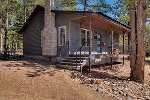 Exterior - Two Cabins next to each other- ADA, King bed, AC, Firepit, Smores, Sledding (Angel Fire)