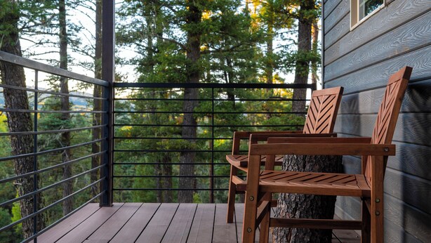 Terrace/patio - Four Cabins near each other- King Beds, AC, Firepit, SMores, Sledding (Angel Fire)