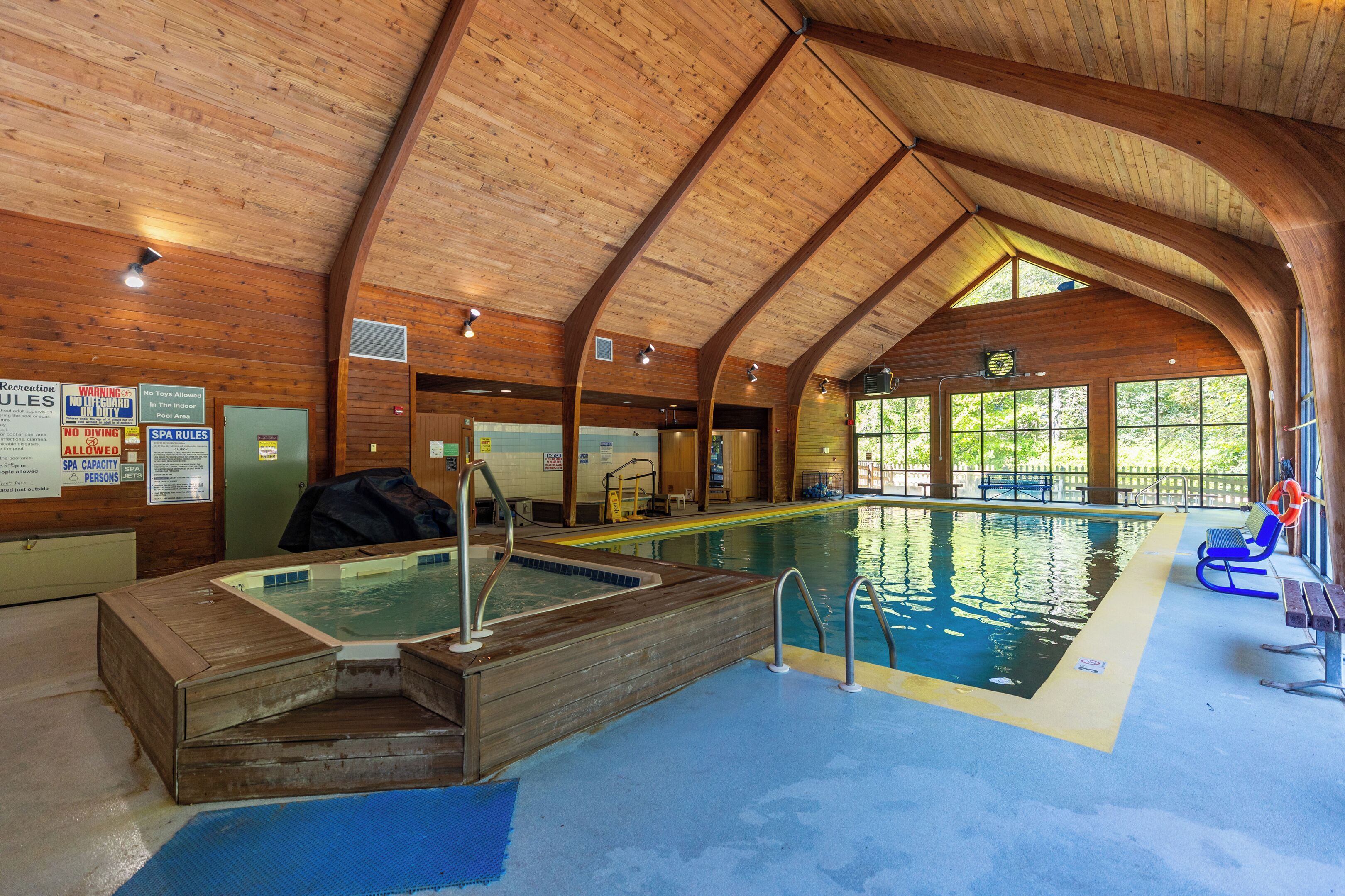 Indoor pool, outdoor pool