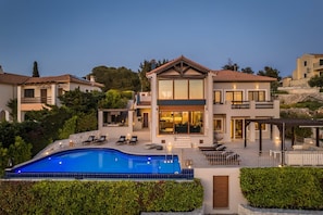 Pool - Villa Phoebeia, Wonderful Sea Views, Outdoor Infinity Pool, Antipata, Kefalonia (Kefalonia)