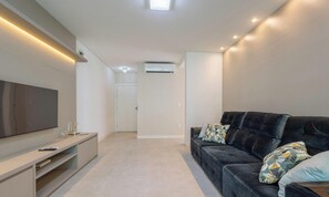 Basic Apartment | Living area - Apt w/ Gourmet Balcony 450m From Beach Reb0802 (Itapema)