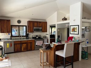 Fridge, microwave, oven, stovetop - Walk to Beach!  1-Bedroom, 2 bath house with American Amenities (Matapalo Santa Cruz Guanacaste)