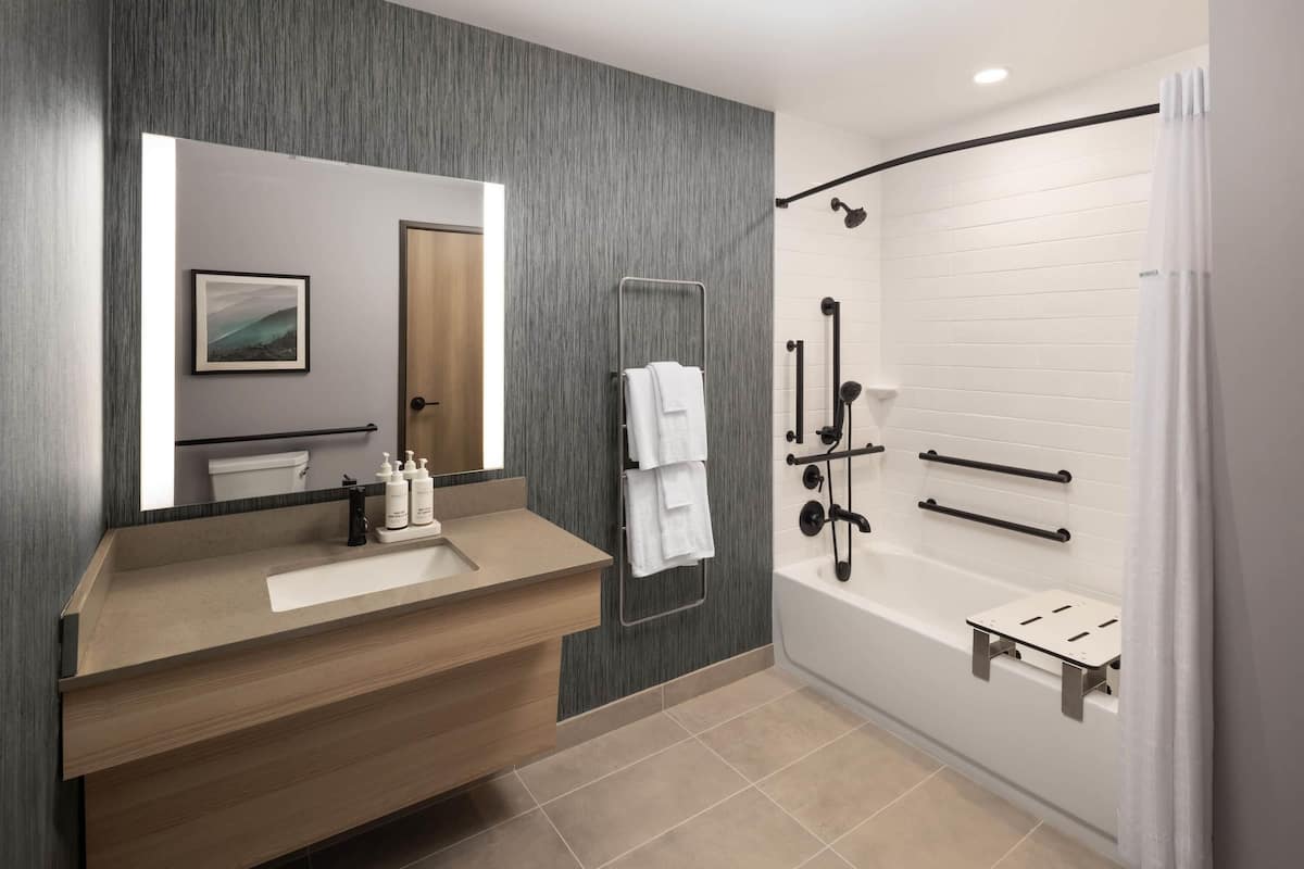 Suite, 1 King Bed, Accessible, Non Smoking | Accessible bathroom