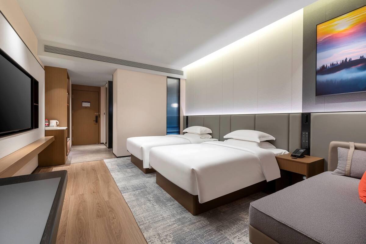 Kamar Eksekutif, 2 Tempat Tidur Twin, Bebas Asap Rokok, pemandangan kota