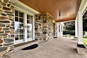 Terrace/patio - Classic Country Retreat | Spacious Home on 1 Acre (Honey Brook)