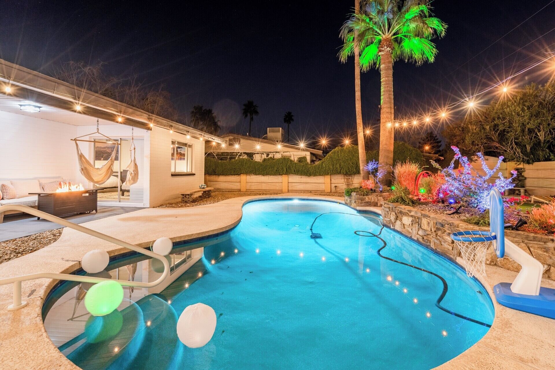 Piscina externa, piscina aquecida