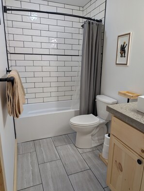Towels, soap, toilet paper - Barndominium in RACO, located very close to trails. (brimley)
