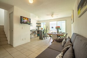 Family House, Courtyard View | Living room | Flat-screen TV