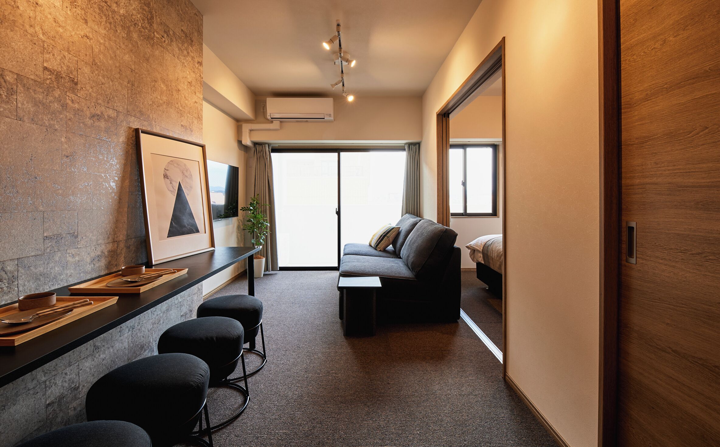 Superior Room | Living area | 50-inch TV with digital channels