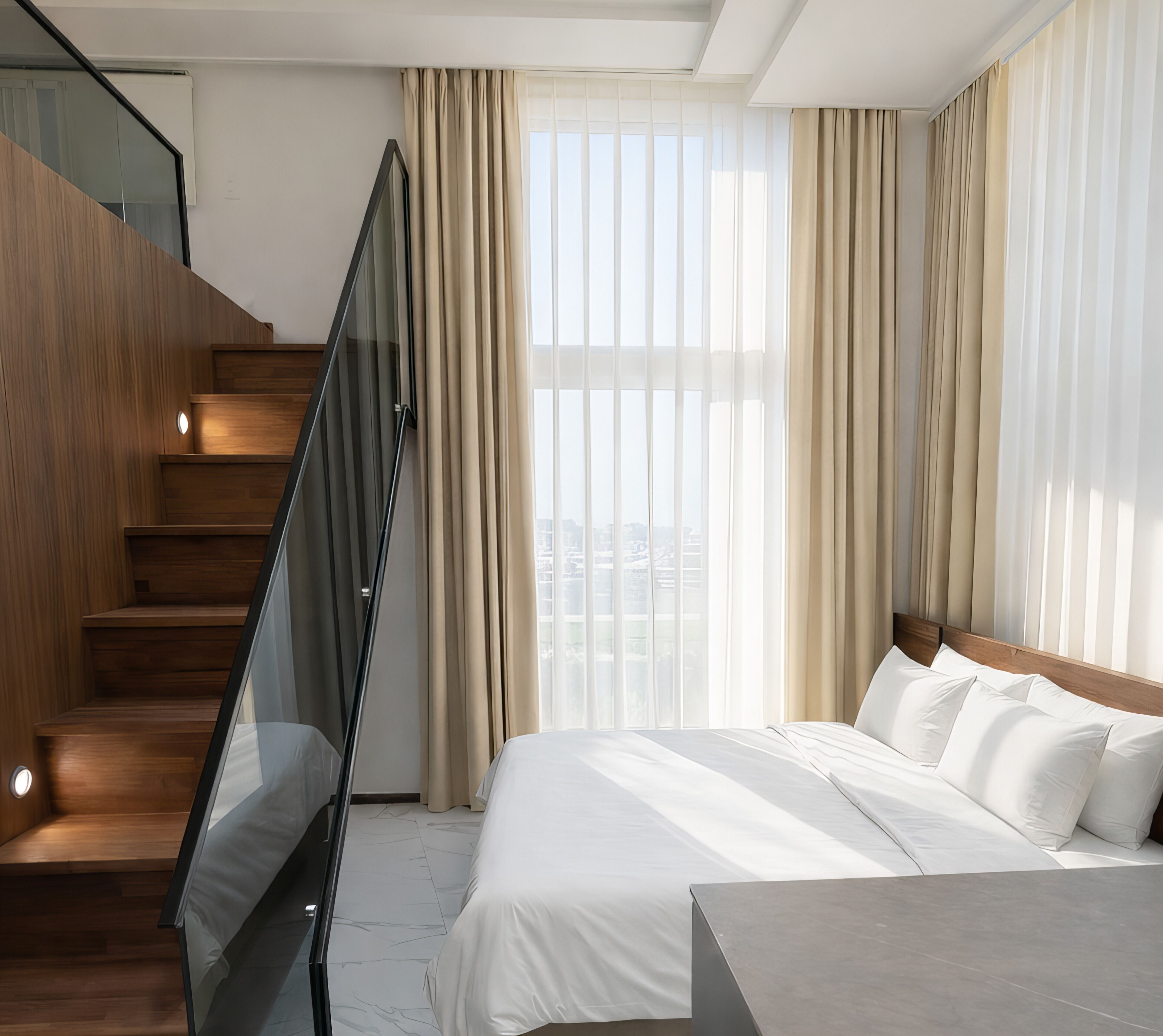 Duplex Corner Deluxe Twin | Wifi gratis y ropa de cama