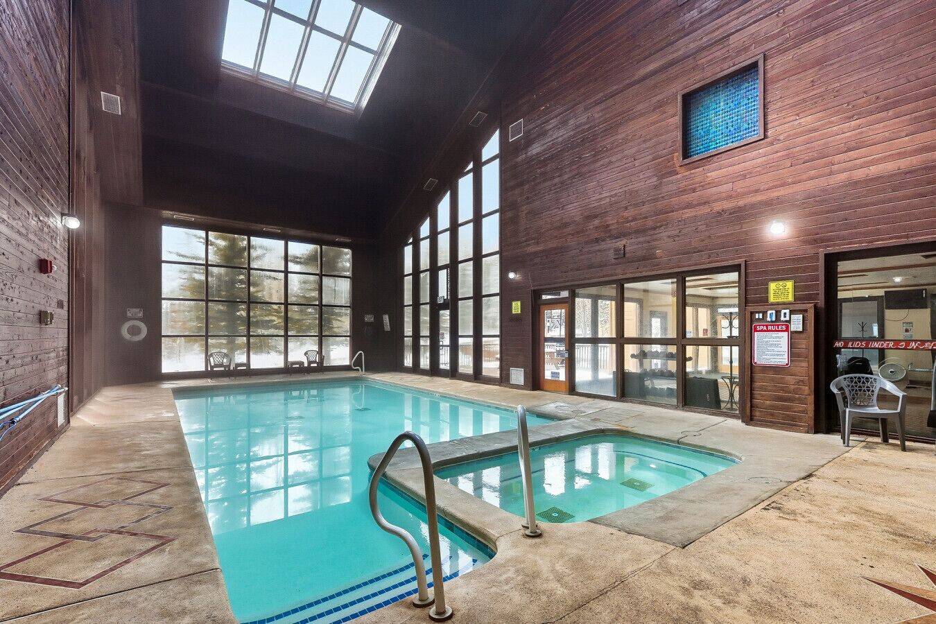 Indoor pool, a heated pool