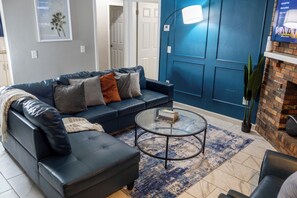 TV, fireplace - Spacious Providence Retreat 2BD Condo w/Central Air & Ample Parking-Perfect Stay (Providence)