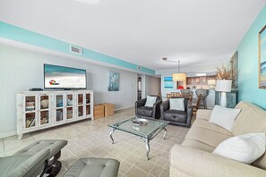 Smart TV - Beachfront Getaway | Sunroom with Gulf Views, Pool & Spacious 3BR Layout | BEACHBALL PROPERTIES (Gulf Shores)
