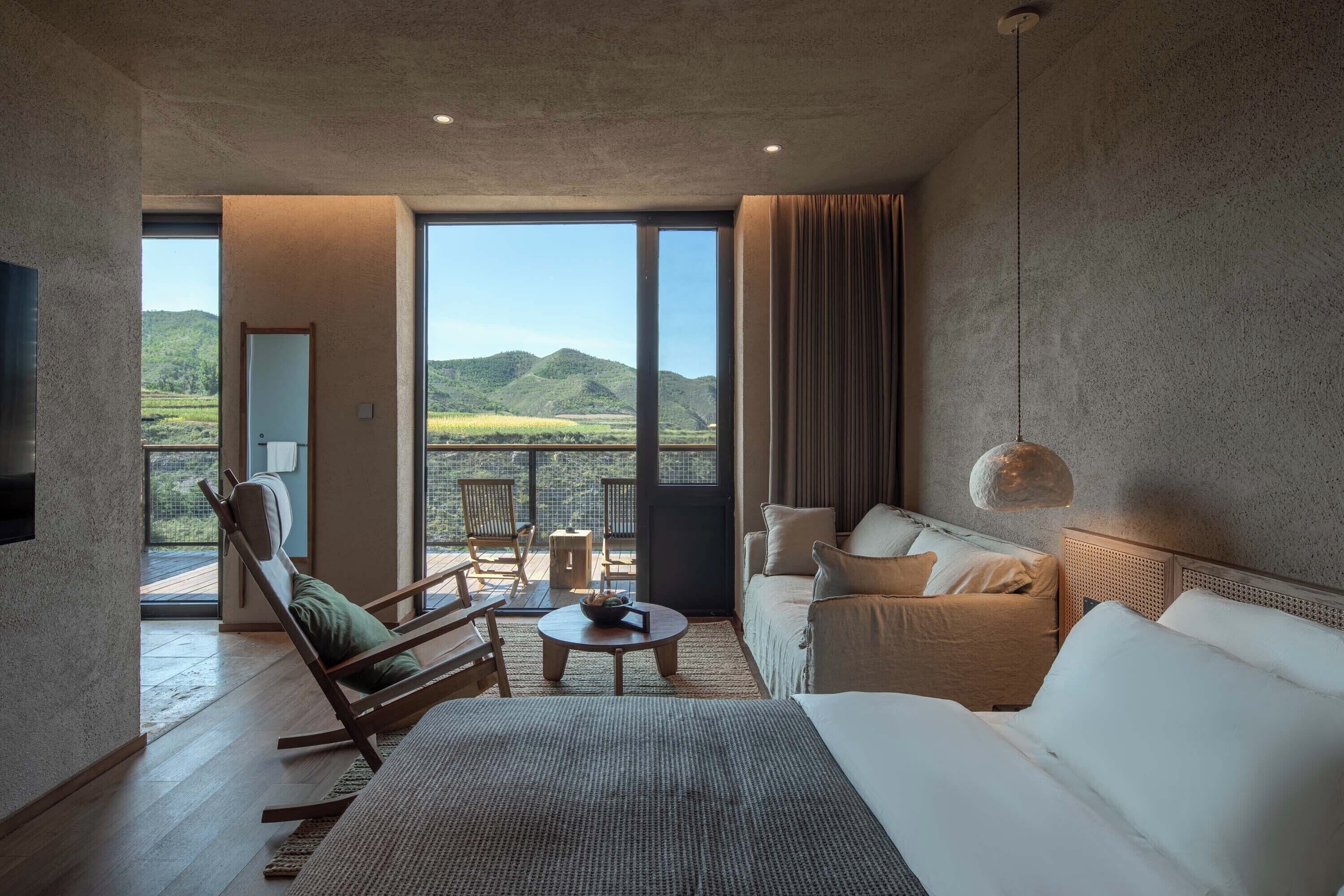 Standard Double Room, Balcony, Mountain View | Blackout drapes, iron/ironing board, free WiFi, bed sheets