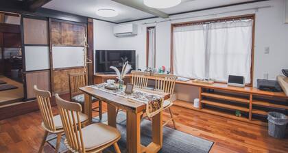 Sado Island 120 year old private house for rent, Kawasaki Romantic House, Irori experience, hinoki cypress bath and storehouse sauna.