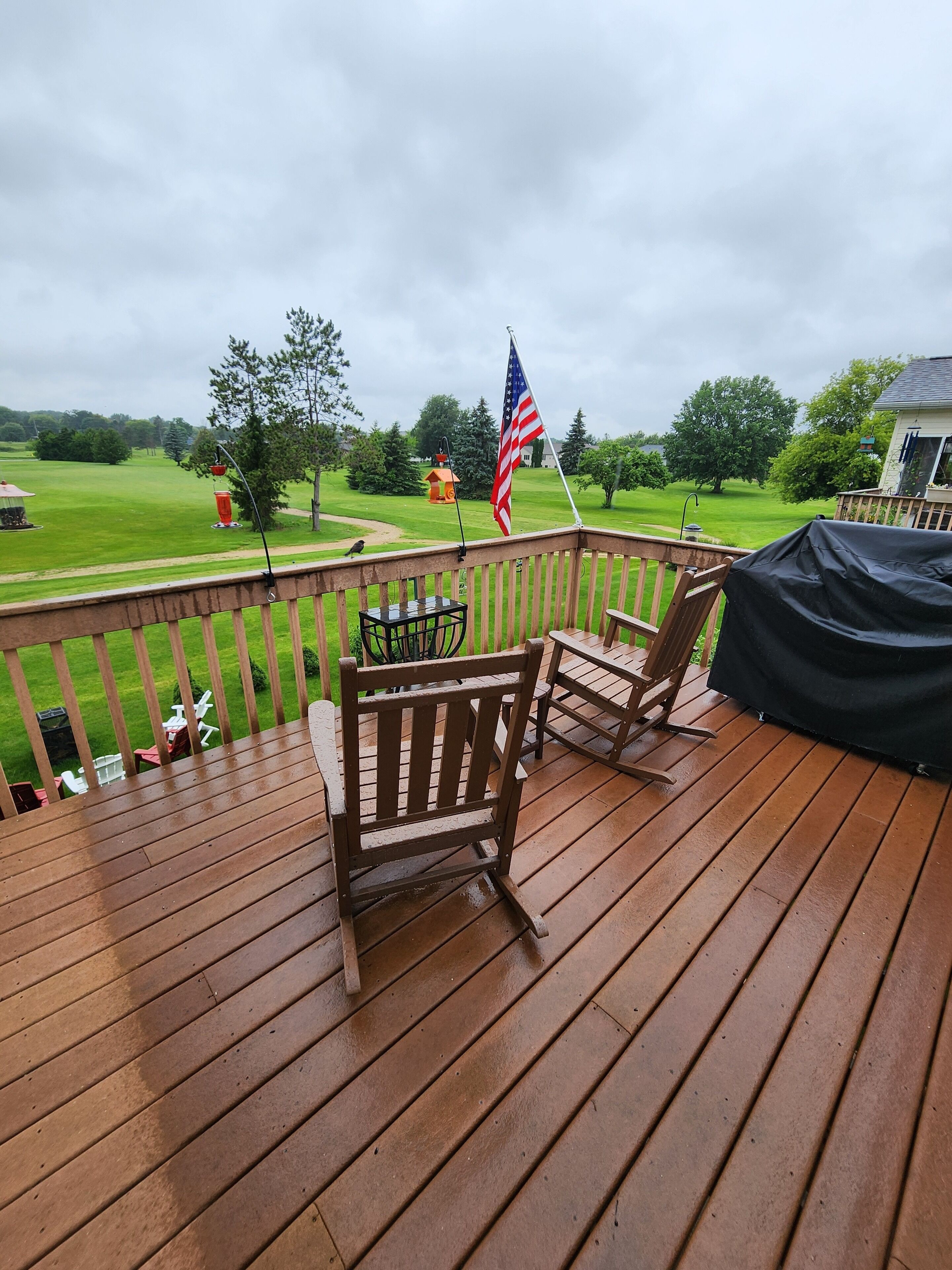 summer or winter... this balcony has great outdoor, views, & putting green, too.