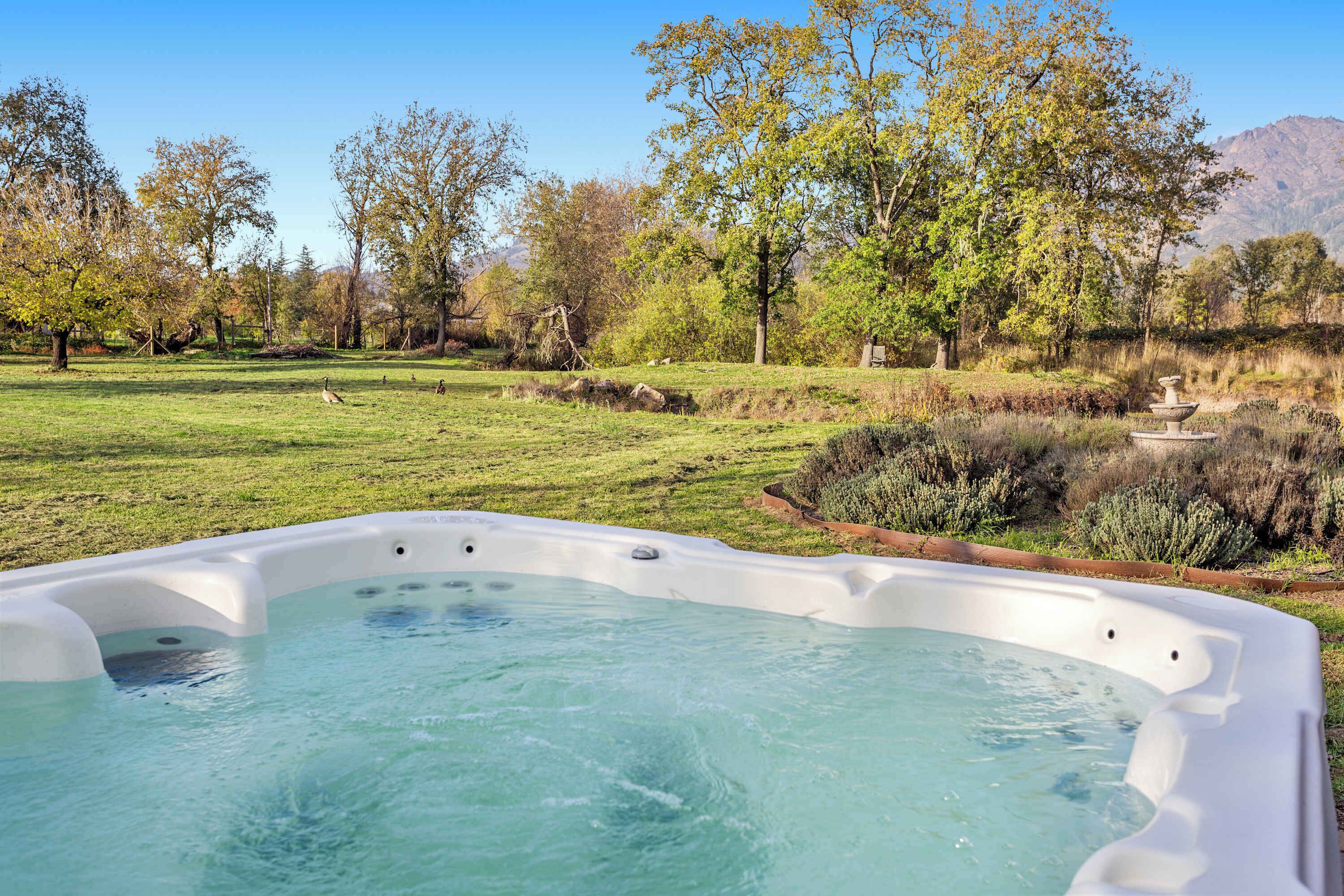 Outdoor spa tub