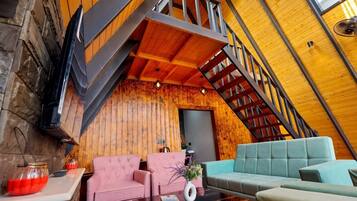 Luksusvilla, balkong, fjellutsikt | Oppholdsområde