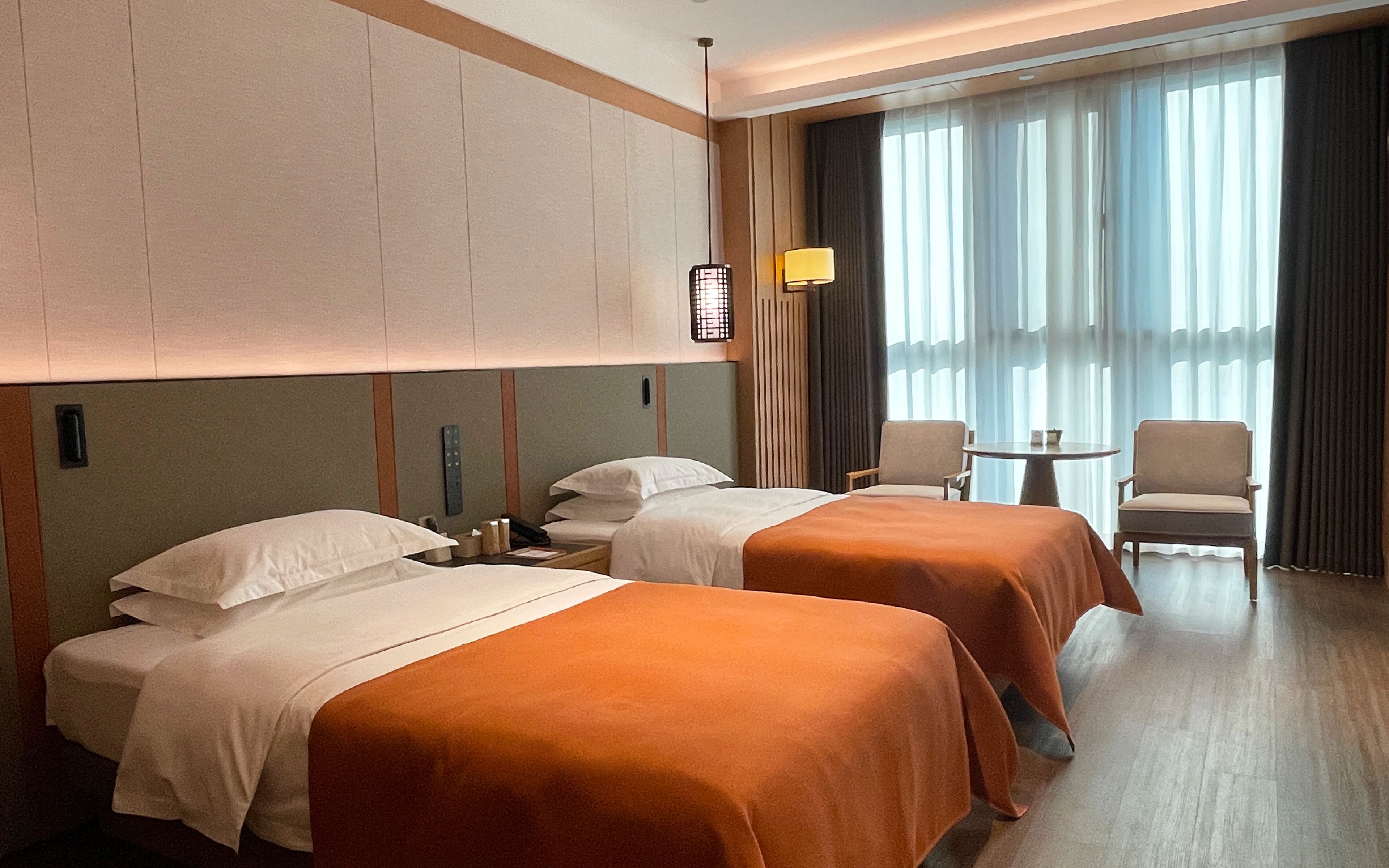 In-room safe, desk, laptop workspace, blackout curtains