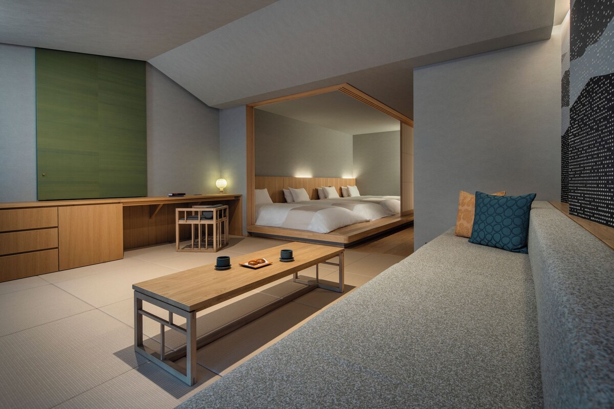Habitación cuádruple de estilo japonés, no fumadores | Minibar, wifi gratis, ropa de cama