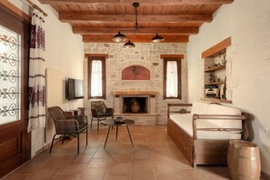 TV - Villa Myrrine, 3 BDR, Forest Views, Private Pool, Furnished Terrace, Crete (Rethymno)