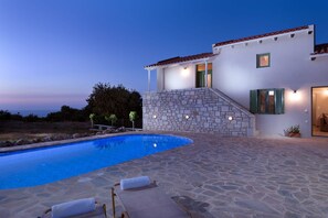 Pool - Villa Galene, 4 BDR, Sea Views, Private Pool, Furnished Terrace, Crete (Rethymno)
