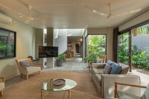 Deluxe Villa, 4 Bedrooms, Private Pool, Pool View | Living area - Villa Ixora by Alfred in Bali (Canggu)
