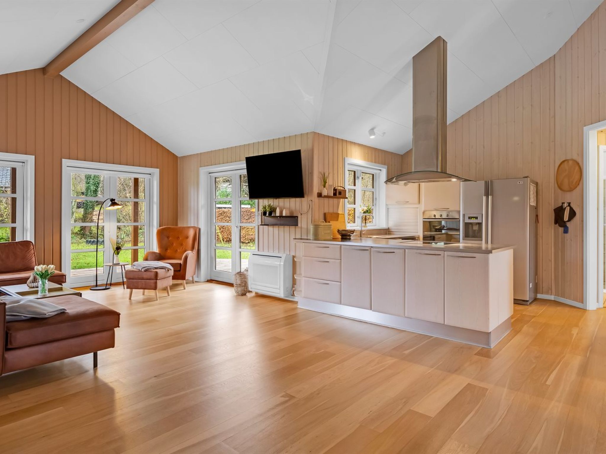 Télévision, cheminée