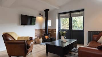 TV, fireplace, offices