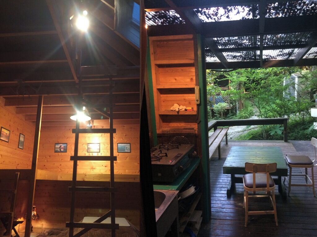 屋外ダイニングエリア