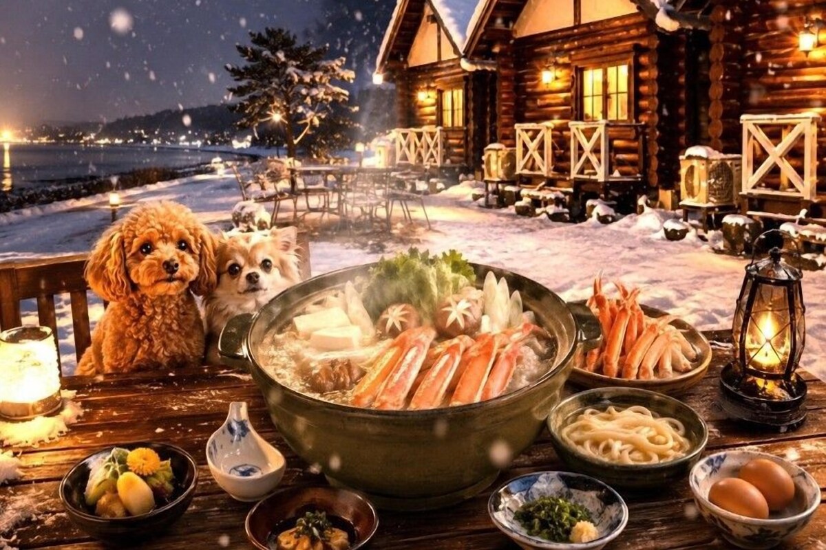 屋外ダイニングエリア