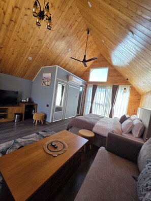 Classic Double Room, River View | Living area - Arkja Cottages (Vikasnagar)