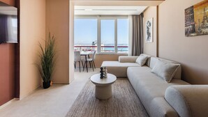 Luksusleilighet, sjøutsikt | Oppholdsområde