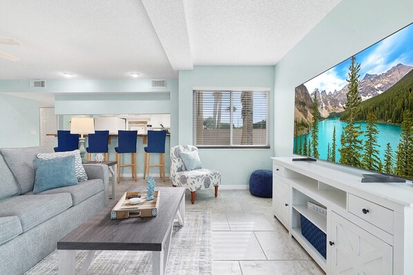 TV - Ocean Villas Unit 118: Lagoon-Side Luxury with Direct Access (St. Augustine Beach)