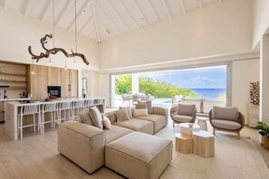 Living area - Luxury seaside retreat with private beach - Coral Estate (Sint Willibrordus)