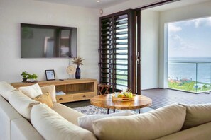 Living area - Design villa with sea views and infinity pool - Coral Estate (Sint Willibrordus)