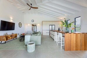 Living area - Modern villa with infinity pool and sea views - Coral Estate (Sint Willibrordus)