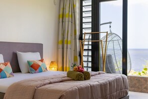Rooms: Bedroom - Modern sea-view villa with private infinity pool (Sint Willibrordus)