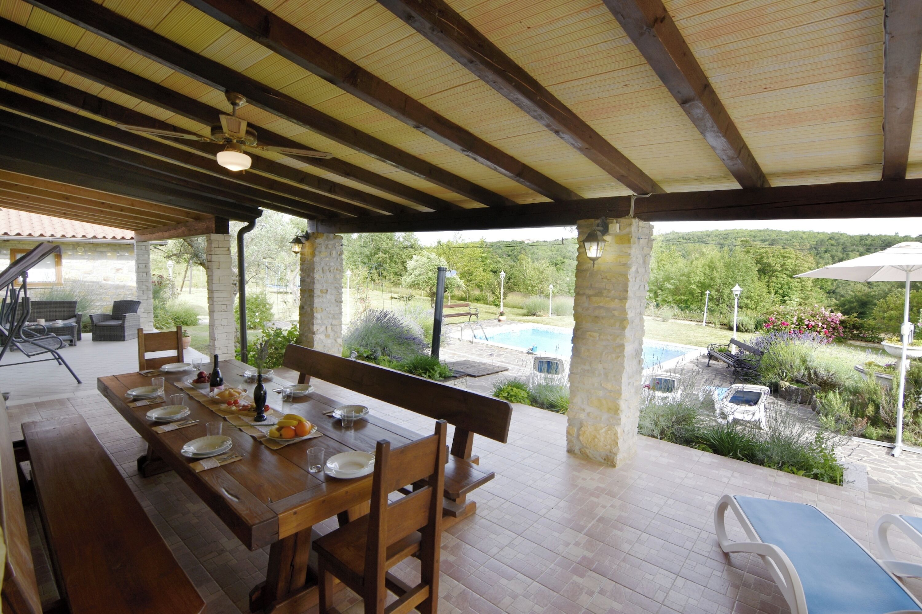 Villa, 3 soverom, privat basseng, hageutsikt | Terrasse/patio