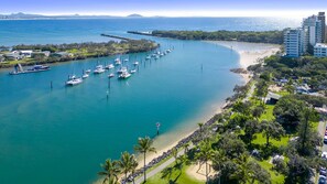 Aerial view - Ocean Peeks 1 bedroom studio (Buderim)