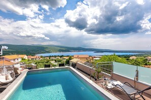 Pool - Family and child-friendly 5* villa with pool, games and fitness room (KORNIC)